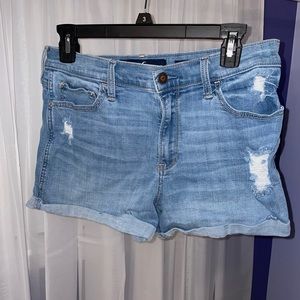 Light wash jeans shorts